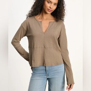 VELVET (XL) by Graham & Spencer Vint Tee Clove Cotton Slub Relaxed Fit NWT